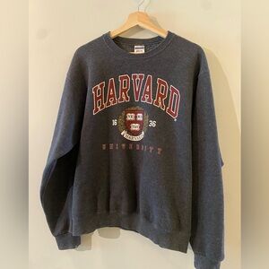 Jerzees Harvard University Dark Gray Crewneck Sweater